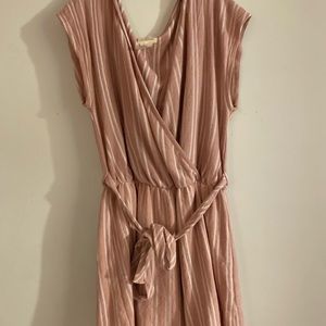 pink striped romper